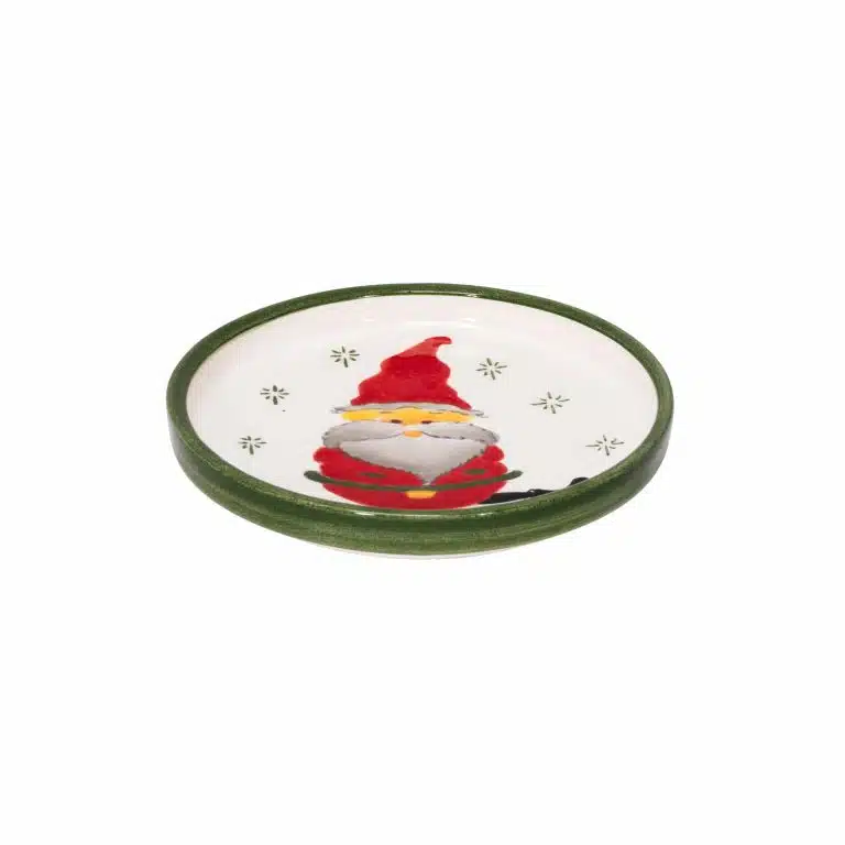 Xmas Santa Claus Handmade Ceramic Mini Plate