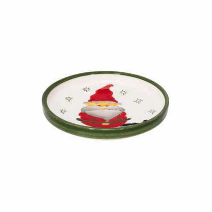 Xmas Santa Claus Handmade Ceramic Mini Plate