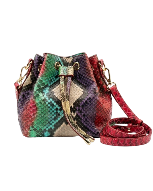 Kansas Italian Python Leather Handbag