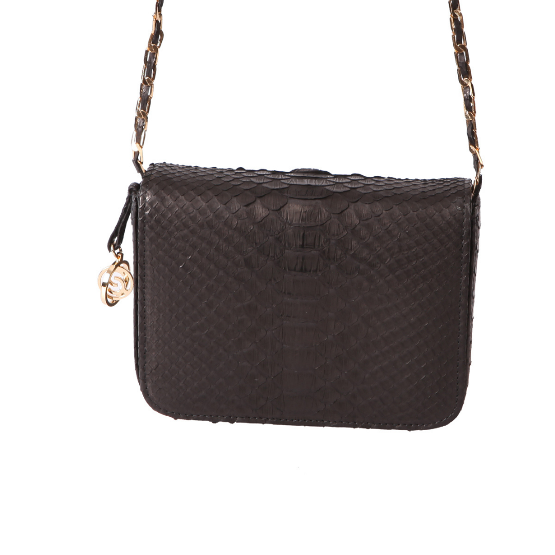 Downing Italian Python Leather Handbag