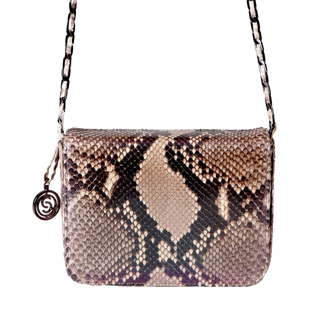 Downing Italian Python Leather Handbag