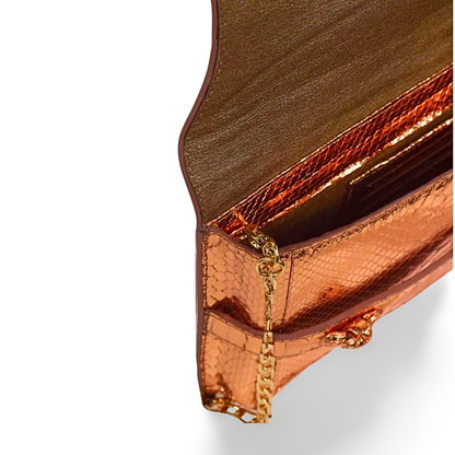 Metropolis Italian Python Leather Handbag