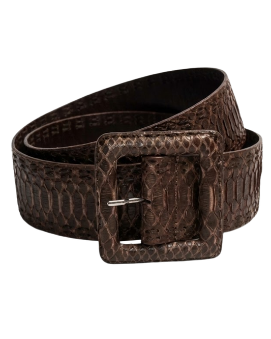 Anastasia Italian Python Leather Belt